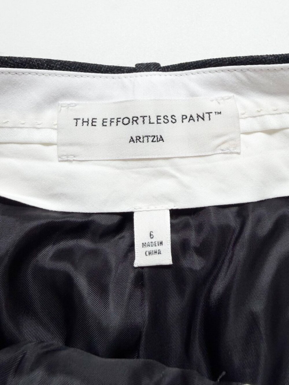 Aritzia The Effortless Pant (Re)fined Charcoal Grey Plaid Size 6 - Picture 3 of 7